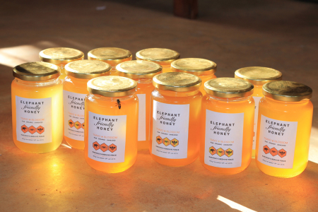 Jars with bee (s)